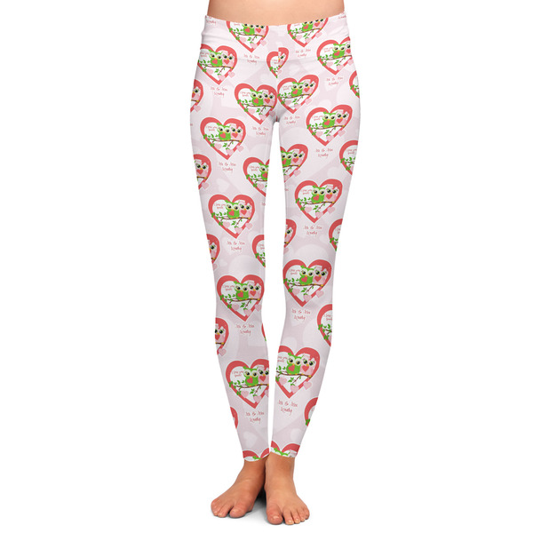 Custom Valentine Owls Ladies Leggings - Extra Small (Personalized)