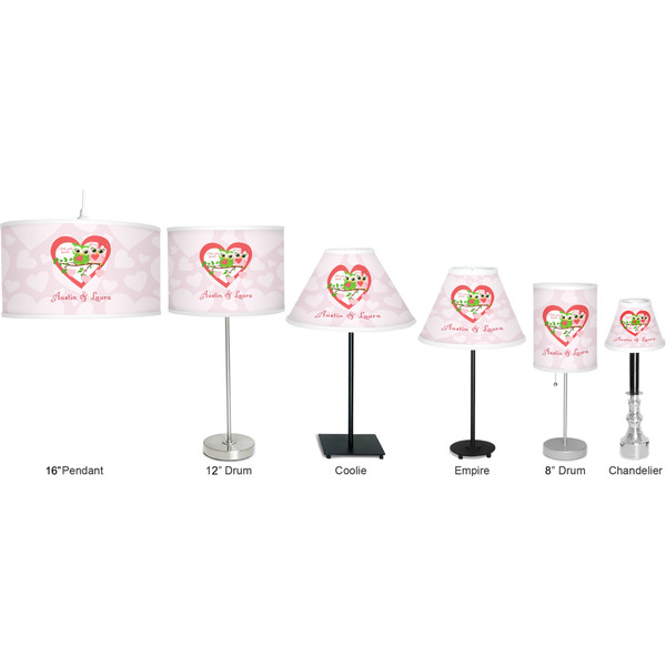 Valentine Owls Lamp Full View Size Comparison