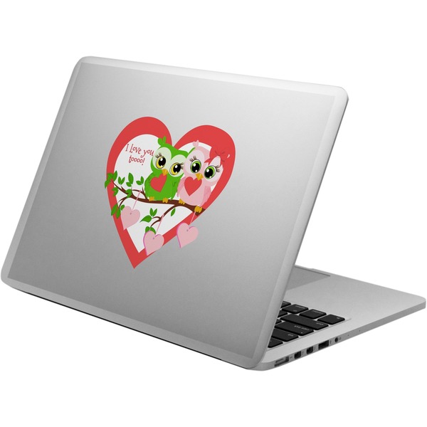 Custom Valentine Owls Laptop Decal