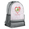 Valentine Owls Large Backpack - Gray - Angled View