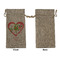 Valentine Owls Large Burlap Gift Bags - Front Approval
