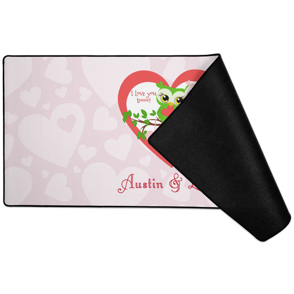 Valentine Owls Large Gaming Mats - FRONT W/ FOLD