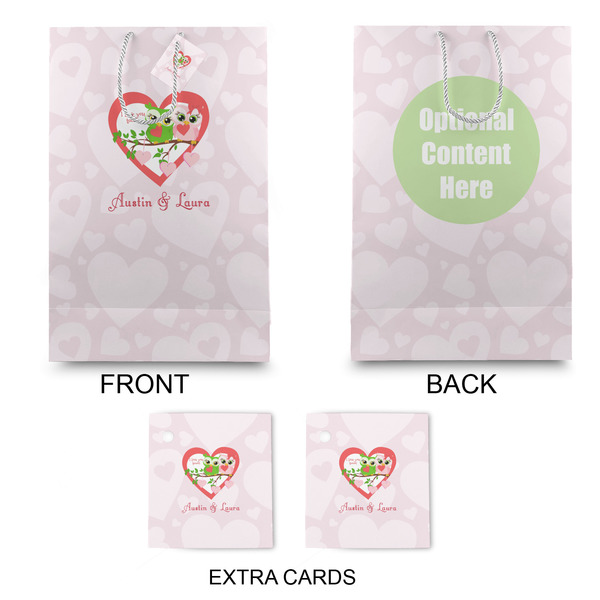 Valentine Owls Large Gift Bag - Approval