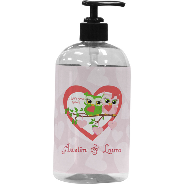 Custom Valentine Owls Plastic Soap / Lotion Dispenser (Personalized)