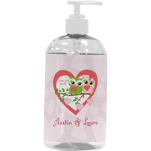 Valentine Owls Large Liquid Dispenser (16 oz) - White