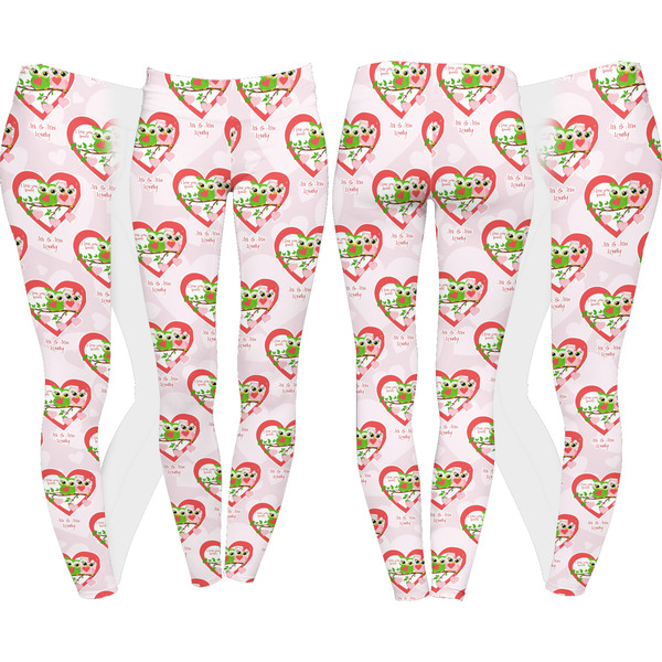 Valentine Owls Leggings Turn Around - Apvl