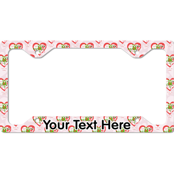 Valentine Owls License Plate Frame - Style C
