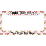Valentine Owls License Plate Frame - Style B (Personalized)