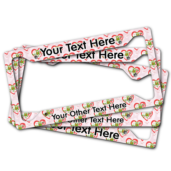 Valentine Owls License Plate Frames - (PARENT MAIN)