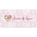 Valentine Owls Front License Plate (Personalized)