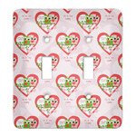 Valentine Owls Light Switch Cover (2 Toggle Plate) (Personalized)