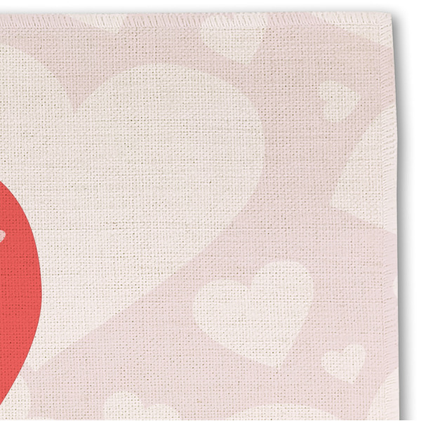 Valentine Owls Linen Placemat - DETAIL