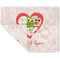 Valentine Owls Linen Placemat - Folded Corner (double side)