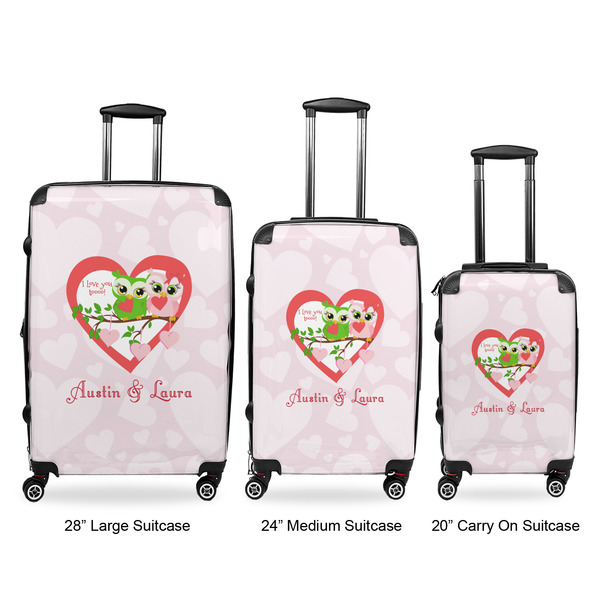 Valentine Owls Luggage Bags all sizes - With Handle