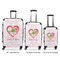 Valentine Owls Luggage Bags all sizes - With Handle