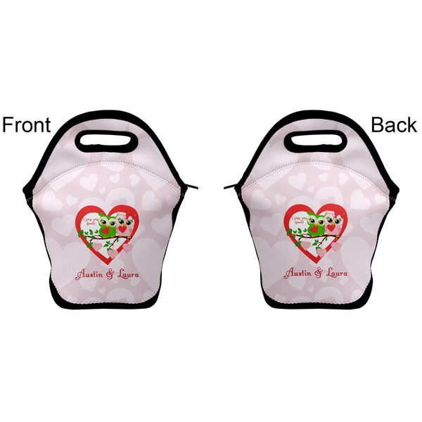 Valentine Owls Lunch Bag - Front and Back