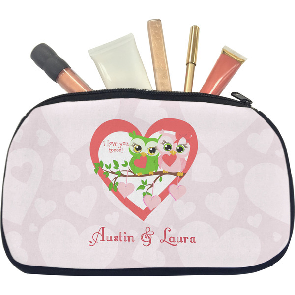 Valentine Owls Makeup Bag Medium
