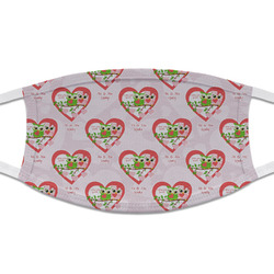 Valentine Owls Cloth Face Mask (T-Shirt Fabric) (Personalized)