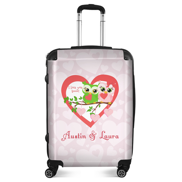 Custom Valentine Owls Suitcase - 24" Medium - Checked (Personalized)