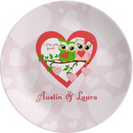 Valentine Owls Melamine Salad Plate - 8" (Personalized)