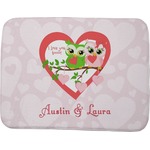 Valentine Owls Memory Foam Bath Mat - 48"x36" (Personalized)