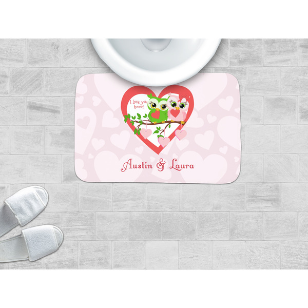 Valentine Owls Memory Foam Bath Mat - LIFESTYLE