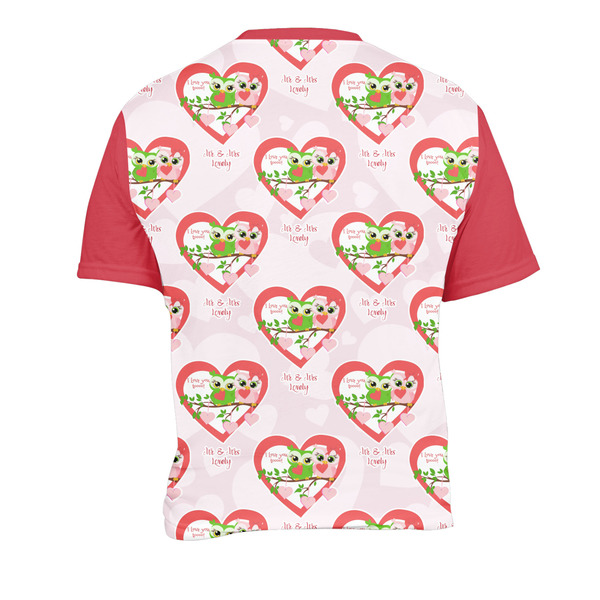 Valentine Owls Men's Crew Neck T Shirt Medium - Back