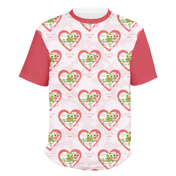 Custom Valentine Owls Men's Crew T-Shirt - Small (Personalized)