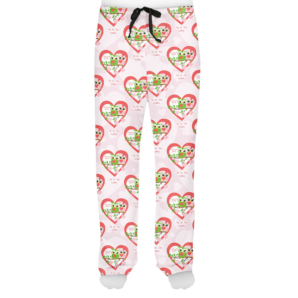 Valentine Owls Men's Pjs Front - on model