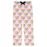 Valentine Owls Mens Pajama Pants - S (Personalized)