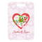 Valentine Owls Metal Luggage Tag - Front Without Strap