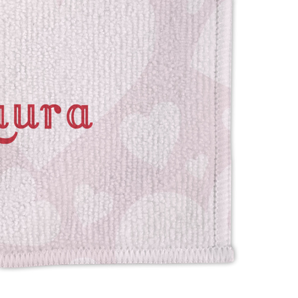 Valentine Owls Microfiber Dish Rag - DETAIL