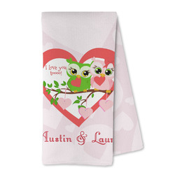 Valentine Owls Kitchen Towel - Microfiber (Personalized)