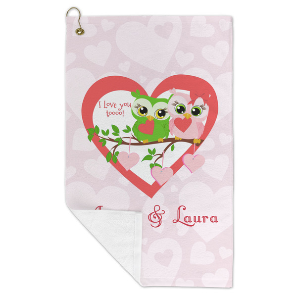 Valentine Owls Microfiber Golf Towels - FOLD