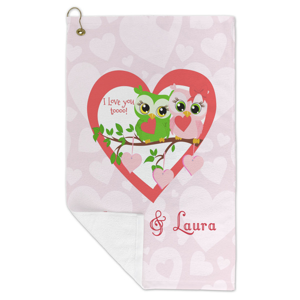 Valentine Owls Microfiber Golf Towels - FOLD