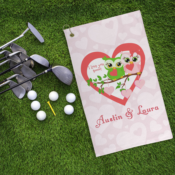 Valentine Owls Microfiber Golf Towels - LIFESTYLE