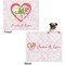 Valentine Owls Microfleece Dog Blanket - Large- Front & Back