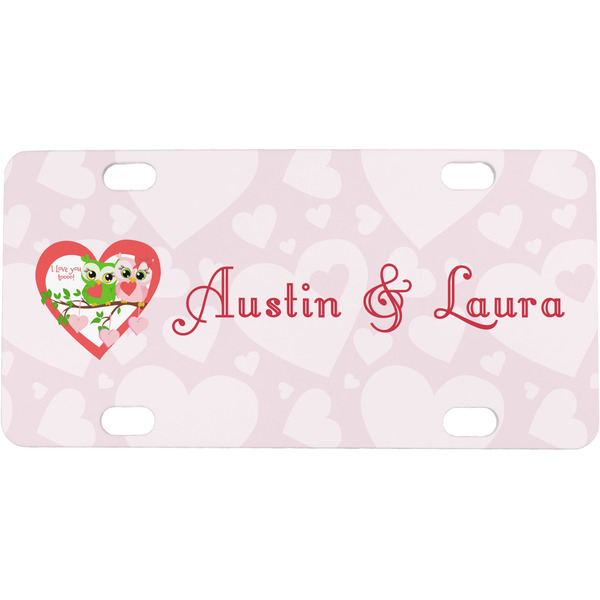 Custom Valentine Owls Mini/Bicycle License Plate (Personalized)