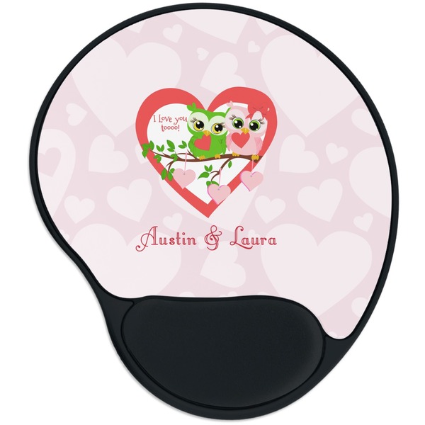 Custom Valentine Owls Mouse Pad with Wrist Support
