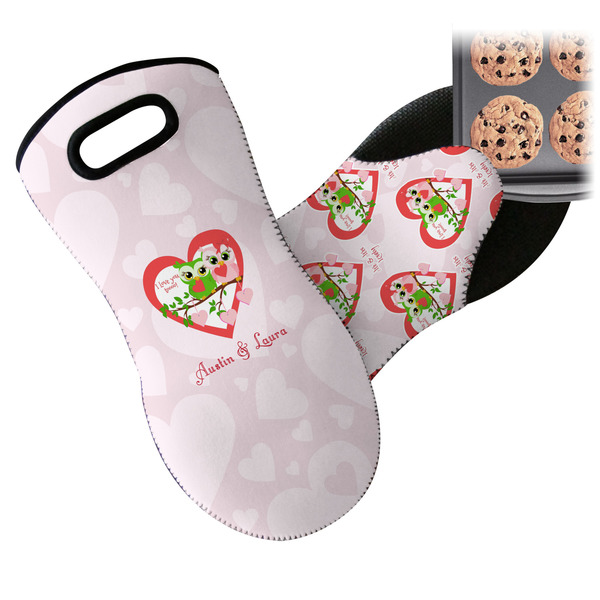 Valentine Owls Neoprene Oven Mitt
