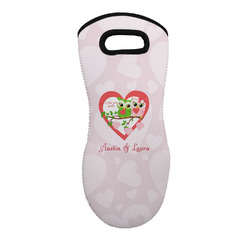 Valentine Owls Neoprene Oven Mitt w/ Couple's Names