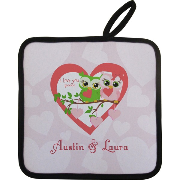 Valentine Owls Neoprene Pot Holder