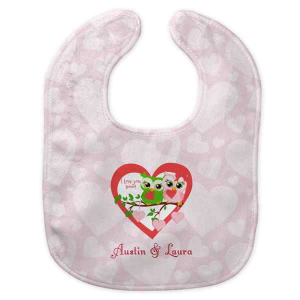 Valentine Owls New Bib Flat Approval