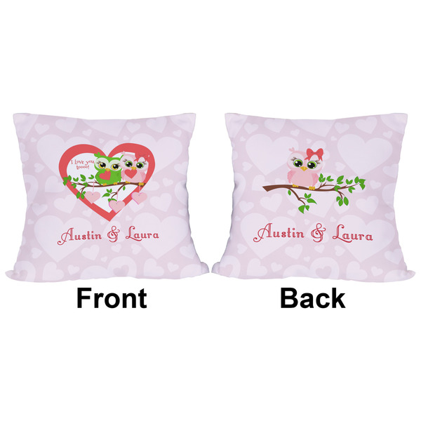 Valentine Owls Outdoor Pillow - 16x16