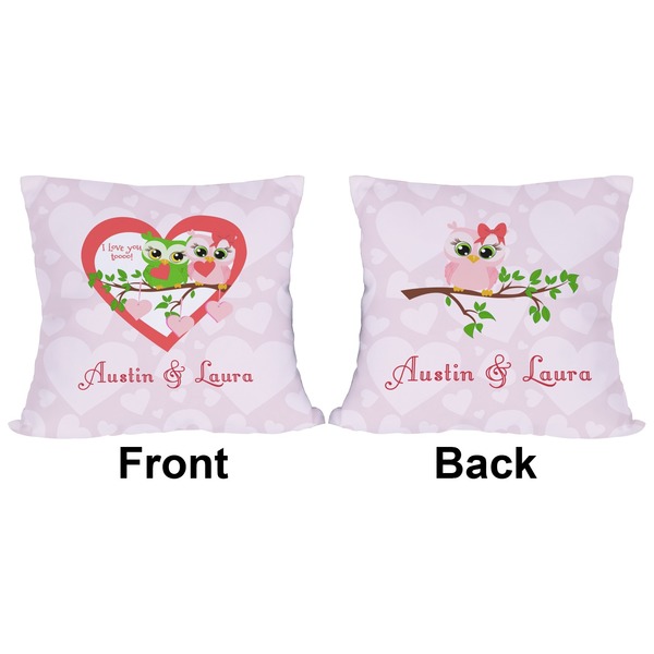 Valentine Owls Outdoor Pillow - 18x18