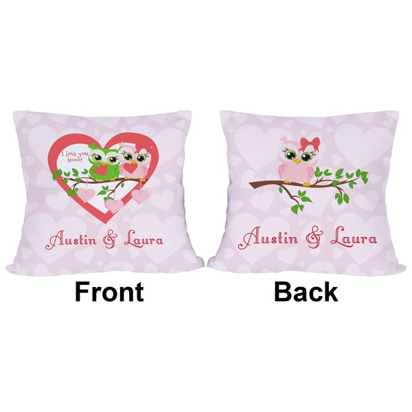 Valentine Owls Outdoor Pillow - 20x20