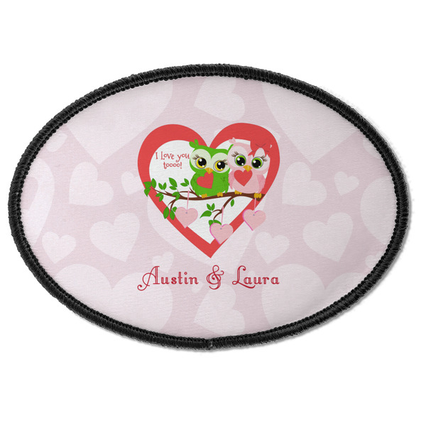 Valentine Owls Oval Patch