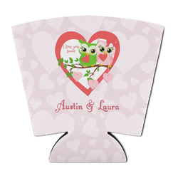 Valentine Owls Party Cup Sleeve - with Bottom (Personalized)