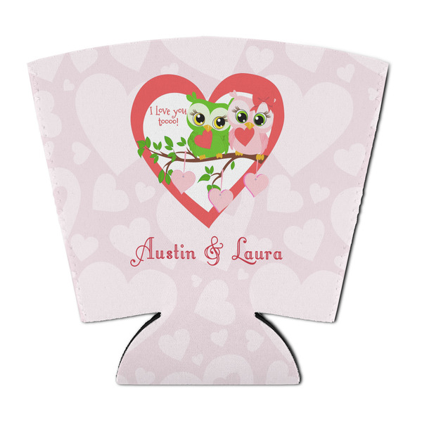 Custom Valentine Owls Party Cup Sleeve - with Bottom (Personalized)