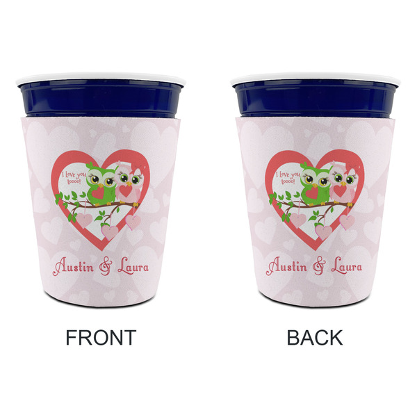 Valentine Owls Party Cup Sleeves - without bottom - Approval